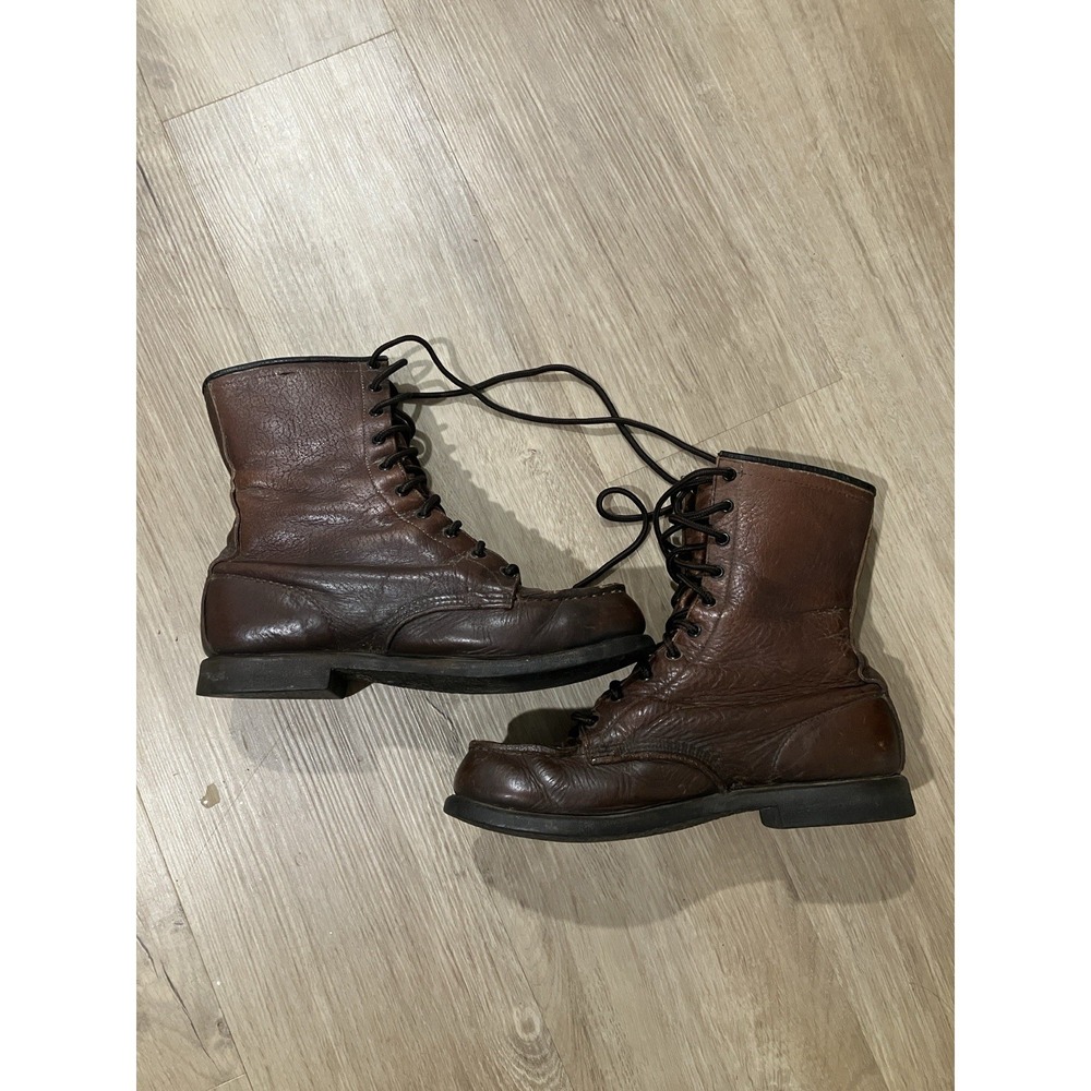 Vintage 70s Red Wing Leather Boots Crepe Sole High Top Women's Size 6.5 - Picture 10 of 15